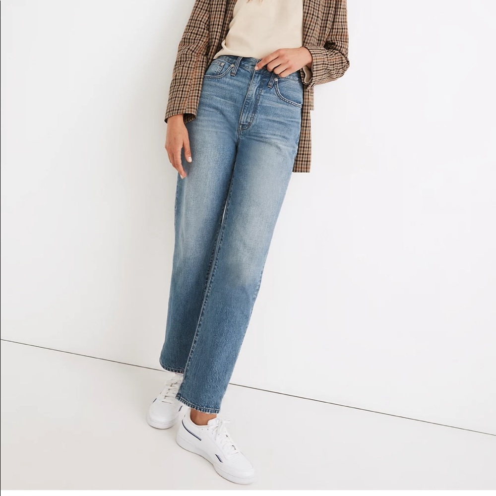 Madewell Petite Perfect Vintage Straight Jean Moultrie Wash 25P EUC